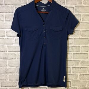 Women's LUNENBURG Roots73 Short Sleeve Polo, medium - blue